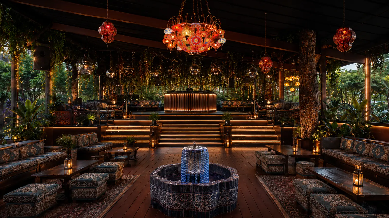Concept render of the redesigned Sip Haus hookah lounge interior
